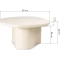 Konferenční stolek Puro 80 cm světle béžový