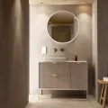 Skříňka pod umyvadlo Livia s deskou 100 cm kašmírová