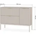 Skříňka pod umyvadlo Livia s deskou 100 cm kašmírová