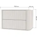 Závěsná skříňka pod umyvadlo Nuvia s deskou 80 cm kašmírová