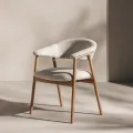 Designová jídelní židle Capri z masivu béžová/dub