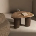 Konferenční stolek Essence 75 cm ořech tmavý/mramor