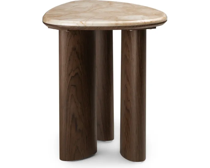 Odkládací stolek Essence 44 cm ořech tmavý/mramor