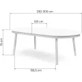 Rozkládací zahradní stůl Marinelli 230/300 cm bílý