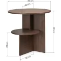 Odkládací stolek Yaso 60 cm ořech Villa