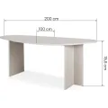 Jídelní stůl Zeva 200 cm kašmírový