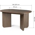 Jídelní rozkládací stůl Mou 140/200 cm ořech Lincoln