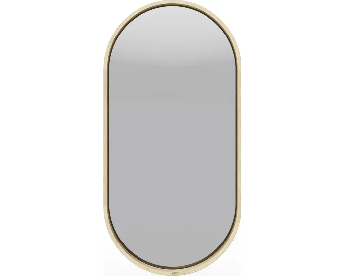 Nástěnné zrcadlo Plico 90 cm z masivu hnědé