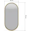Nástěnné zrcadlo Plico 90 cm z masivu hnědé