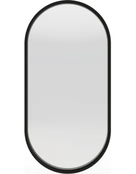 Nástěnné zrcadlo Plico 90 cm z masivu černé
