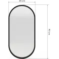 Nástěnné zrcadlo Plico 90 cm z masivu černé