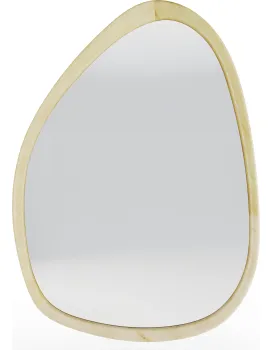 Nástěnné zrcadlo Lisa 90 cm z masivu hnědé