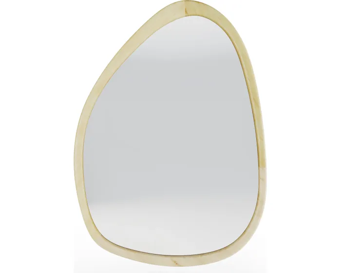Nástěnné zrcadlo Lisa 90 cm z masivu hnědé