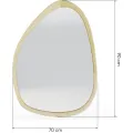 Nástěnné zrcadlo Lisa 90 cm z masivu hnědé