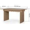 Jídelní rozkládací stůl Floya 140/200 cm dub Cremona Torro