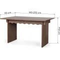 Jídelní rozkládací stůl Floya 140/200 cm ořech Lincoln