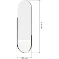 Nástěnné zrcadlo s LED osvětlením Brio 40x105 cm černé