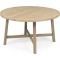 Kulatý zahradní stůl Castello 130 cm z masivu akáciové dřevo/teak