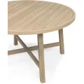 Kulatý zahradní stůl Castello 130 cm z masivu akáciové dřevo/teak