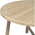 Kulatý zahradní stůl Castello 130 cm z masivu akáciové dřevo/teak