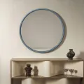 Nástěnné zrcadlo Zelia 100 cm modré