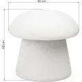 Designový taburet Cap bouclé bílý