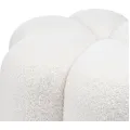 Designový taburet Quad bouclé bílý