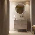 Skříňka pod umyvadlo Livia s deskou 84 cm kašmírová
