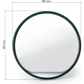 Nástěnné zrcadlo Zelia 100 cm tmavě zelené