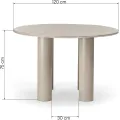 Jídelní stůl Kairo 120 cm béžový