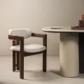 Jídelní židle Noa z masivu béžová/ořech