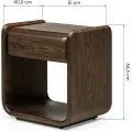 Noční stolek Nox 51 cm ořech