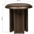 Odkládací stolek Keo 50 cm ořech tmavý