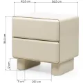 Noční stolek Lagos 52 cm krémový