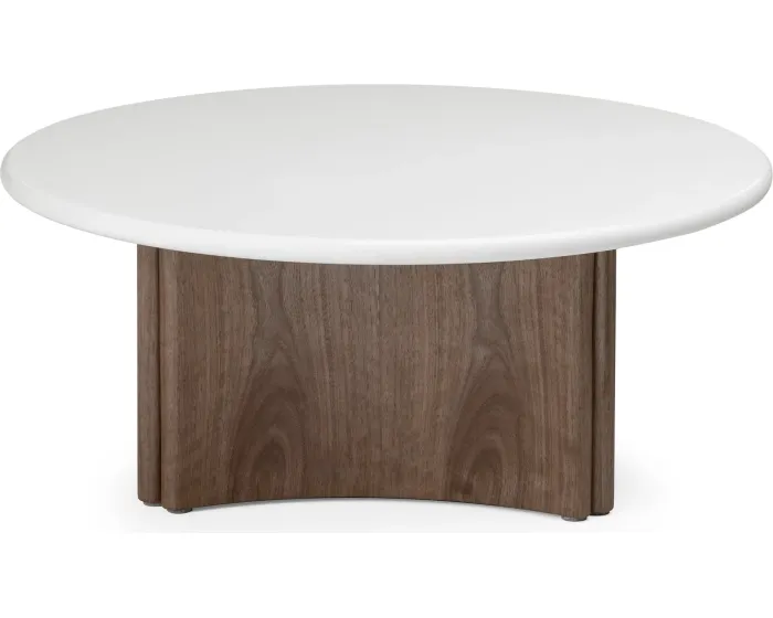 Konferenční stolek Marlo 80 cm krémový/ořech