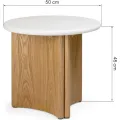 Odkládací stolek Marlo 50 cm krémový/dub přírodní