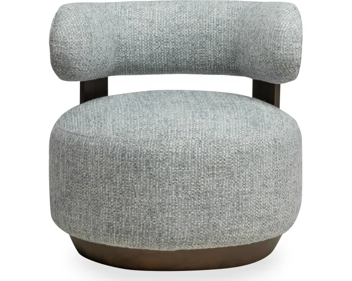 Designové křeslo Dolce modro-béžové/ořech
