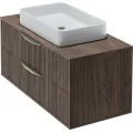Závěsná skříňka pod umyvadlo Avila s deskou 100 cm ořech Villa