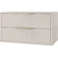 Závěsná skříňka pod umyvadlo Avila s deskou 80 cm kašmír/zlatá