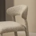 Čalouněná jídelní židle Hiroki béžovo-šedá
