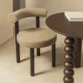Jídelní židle Pedro bouclé taupe/černá