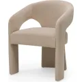 Designové čalouněné jídelní křeslo Nuria světle hnědé