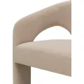 Designové čalouněné jídelní křeslo Nuria světle hnědé