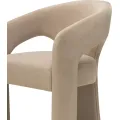Designové čalouněné jídelní křeslo Nuria světle hnědé