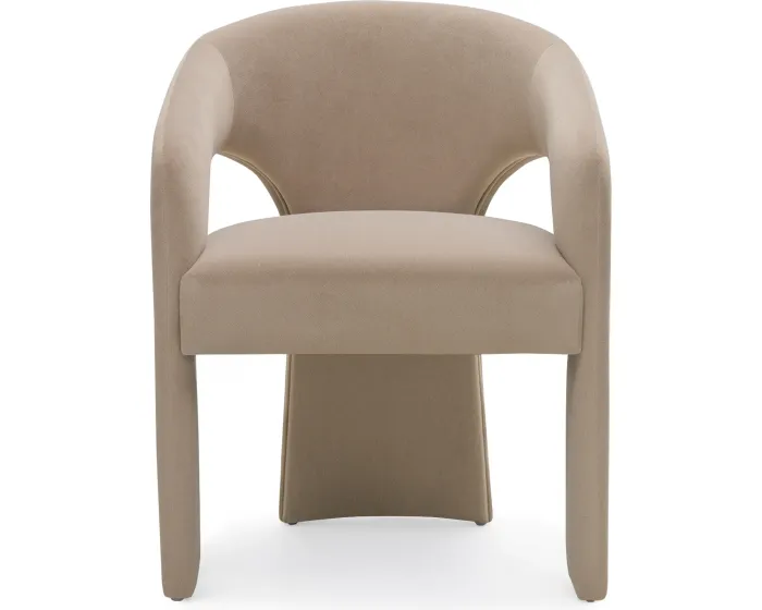Designové čalouněné jídelní křeslo Nuria světle hnědé