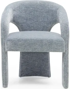 Designové čalouněné jídelní křeslo Nuria modrošedé