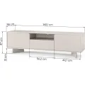 TV stolek Bloom 160 cm kašmírový