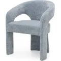 Designové čalouněné jídelní křeslo Nuria modrošedé