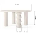 Konferenční stolek Bolla 80 cm z masivu kašmírový