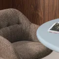 Otočné jídelní křeslo Santos hnědé/černé